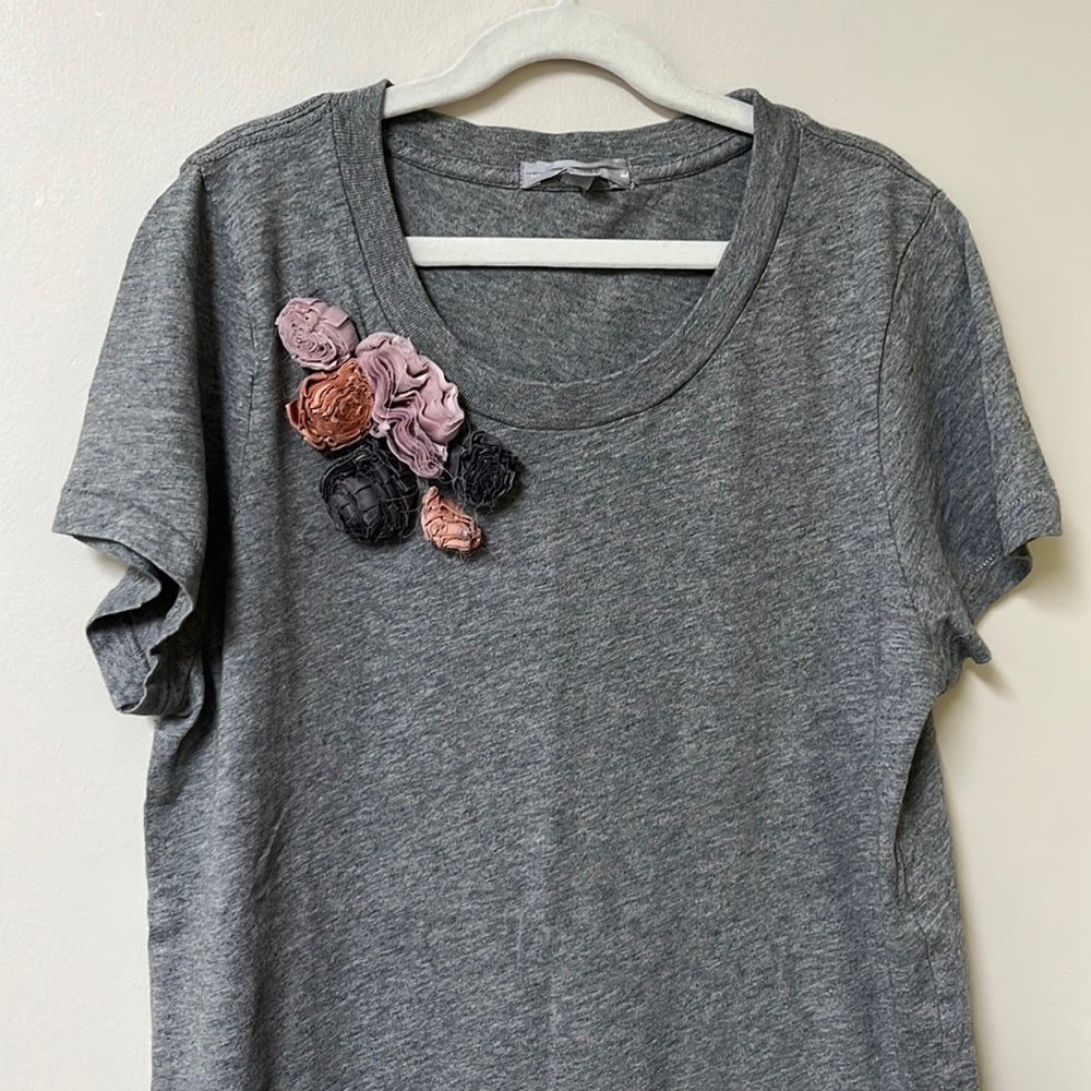 J.Crew T with flower detail